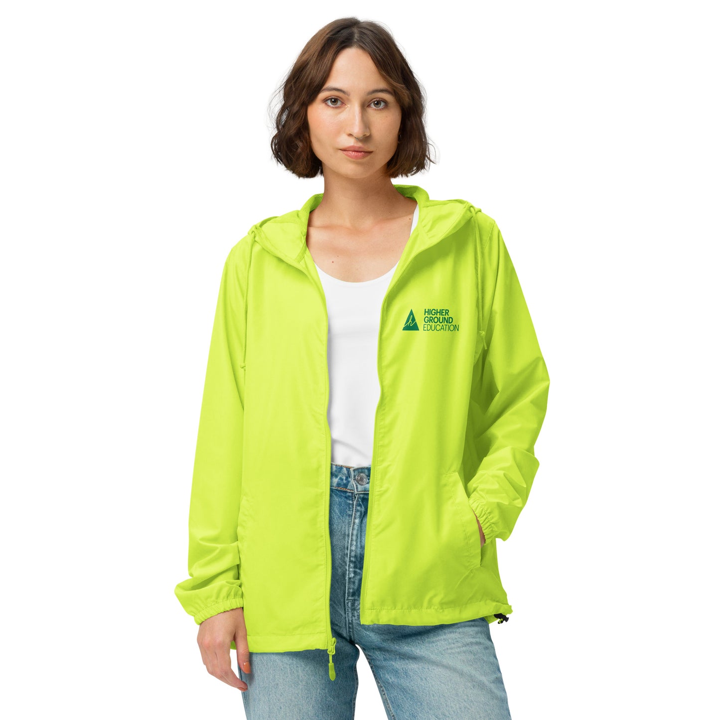 Unisex lightweight zip up windbreaker jacket