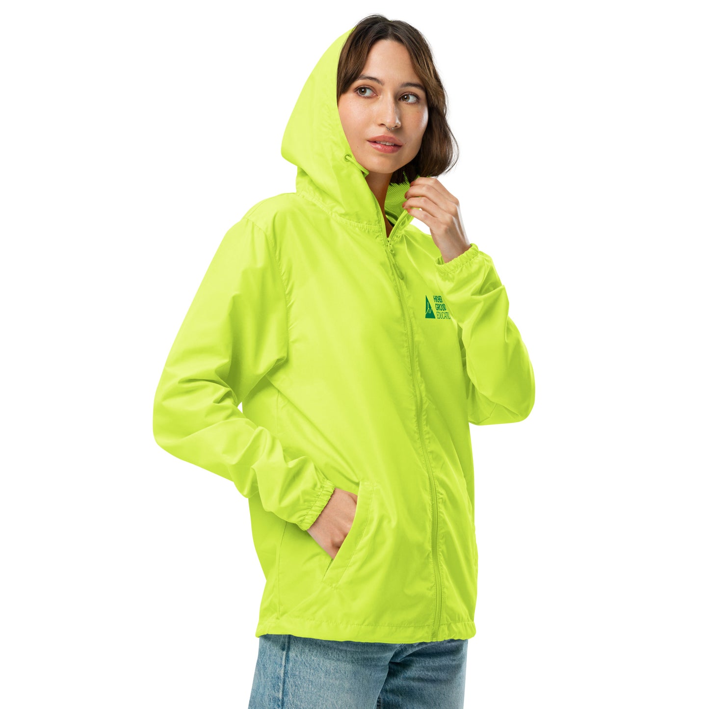 Unisex lightweight zip up windbreaker jacket